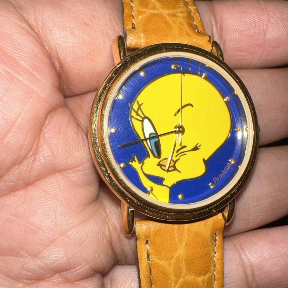 Running 1994 Looney Tunes Tweety Bird Vintage Watch‎ by Armitron For Kids - Rare